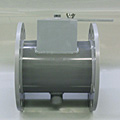 ダンパー　PVC 125A　一枚羽根タイプ　レバー式ハンドル　フランジ部:旋盤加工 側面