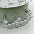ダンパー　PVC 500A　分割羽根タイプ　ボディ:ダクト管使用　連動機構部